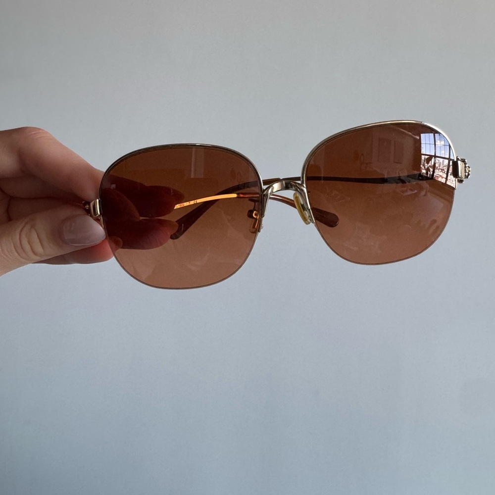 COACH Gold and Brown Sunglasses - Picture 2 of 6